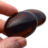 dark brown realistic oval