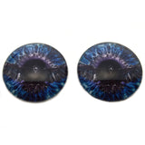 Dark Raven Blue and Purple Viking Glass Eyes