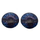 Dark Raven Blue and Purple Viking Glass Eyes