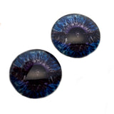 Dark Raven Blue and Purple Viking Glass Eyes