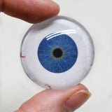 Extraterrestrial Blue Alien Glass Eyes with Whites