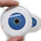 Extraterrestrial Blue Alien Glass Eyes with Whites