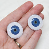 Extraterrestrial Blue Alien Glass Eyes with Whites
