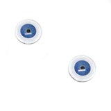 Extraterrestrial Blue Alien Glass Eyes with Whites