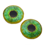 Green and Gold Loki Glass Snake Viking Cabochon Eyes