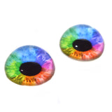 High Domed Fantasy Human Rainbow Glass Eyes