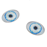 glow in the dark blue doll oval glass eyes