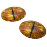 Golden Yellow Dragon Oval Glass Eyes