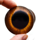 Brown Rabbit Hare Glass Eyes