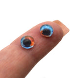 6mm Heterochromia Dual Blue and Brown Human Glass Eyes