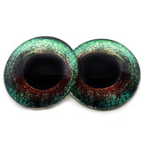 Light Green and Maroon Bird Glass Eyes