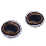 Medium Brown Taxidermy Deer Glass Eyes with White Bands