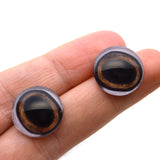 Medium Brown Taxidermy Deer Glass Eyes with White Bands