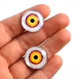 Nightmare Clown Yellow and Orange Glass Doll Eyes