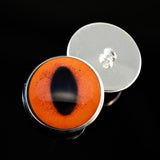 Orange Fox Sew-On Button Glass Eyes