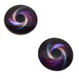 Rainbow Spiral Galaxy Glass eyes