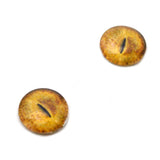 Realistic Tan Cat Glass Eyes