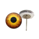 Round Dinosaur Creature Glass Eyes on Wire Pin Posts
