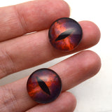 Striking Red Galaxy Dragon Glass eyes