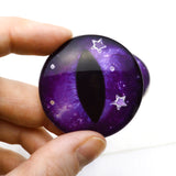 Transparent Starry Night Sky Dragon Glass eyes