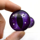 Transparent Starry Night Sky Dragon Glass eyes
