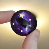 Transparent Starry Night Sky Dragon Glass eyes