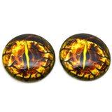 Yellow Fractal Dragon Glass eyes