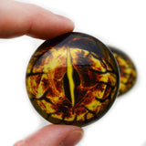 Yellow Fractal Dragon Glass eyes