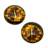 Yellow Fractal Dragon Glass eyes