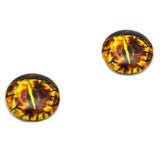 Yellow Fractal Dragon Glass eyes