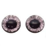 High Domed Black and White Steampunk Clock Glass Eyes