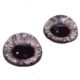 High Domed Black and White Steampunk Clock Glass Eyes
