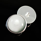 Sew On Buttons Blank White Glass Eyes