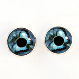 Sew On Buttons Blue Butterfly Glass Eyes