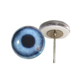 Blue Dog Glass Eyes on Wire Pin Posts