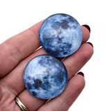 Blue Moon Glass Cabochons