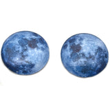 Blue Moon Glass Cabochons