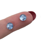 6mm Blue Moon Glass Cabochons