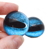 blue octopus high domed glass eyes