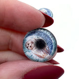 Boho Barn Owl and Moon Cabochon Glass Eyes