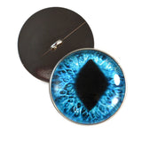 Sew On Buttons Bright Blue Cat Glass Eyes