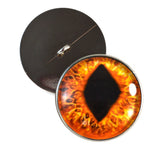 Sew On Buttons Bright Orange Cat Glass Eyes