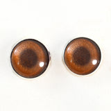Metallic Bronze Shimmer Fantasy Sew-On Button Glass Eyes