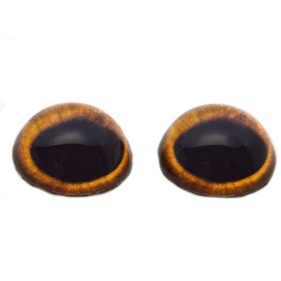 High Domed Brown Rabbit Hare Glass Eyes