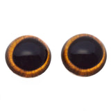 High Domed Brown Rabbit Hare Glass Eyes