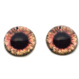 High Domed Brown Steampunk Clockface Glass Eyes