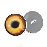 Sew On Buttons Light Brown Wolf Glass Eyes