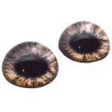 High Domed Brown Zombie Glass Eyes