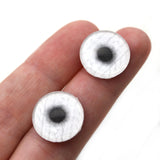 16mm White Cable Knit Sweater Glass Eyes