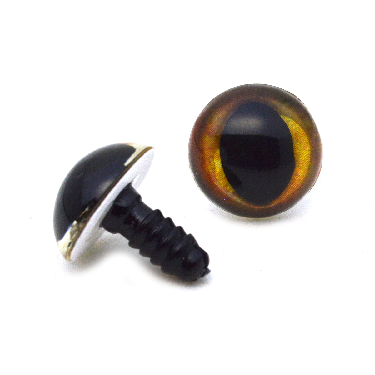 16mm Amber Cat Plastic Safety Eyes – Handmade Glass Eyes